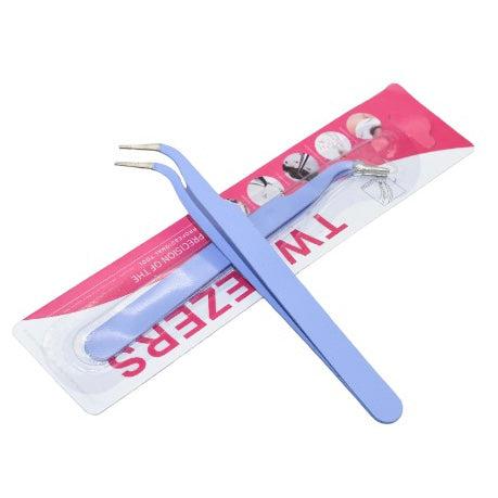 Pincet stainless steel paars 11.6x1cm-Kralen-Kraaltjes van Renate