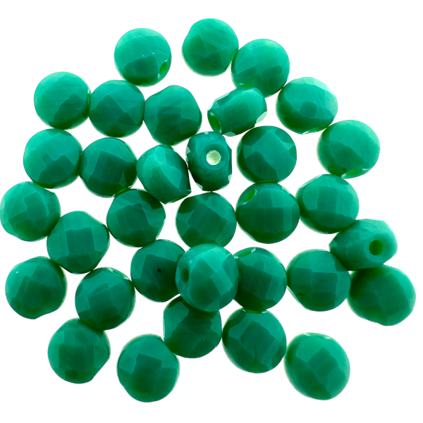 Plat Ronde Facet Glaskralen Turquoise 6x4mm - 30 stuks-Kralen-Kraaltjes van Renate