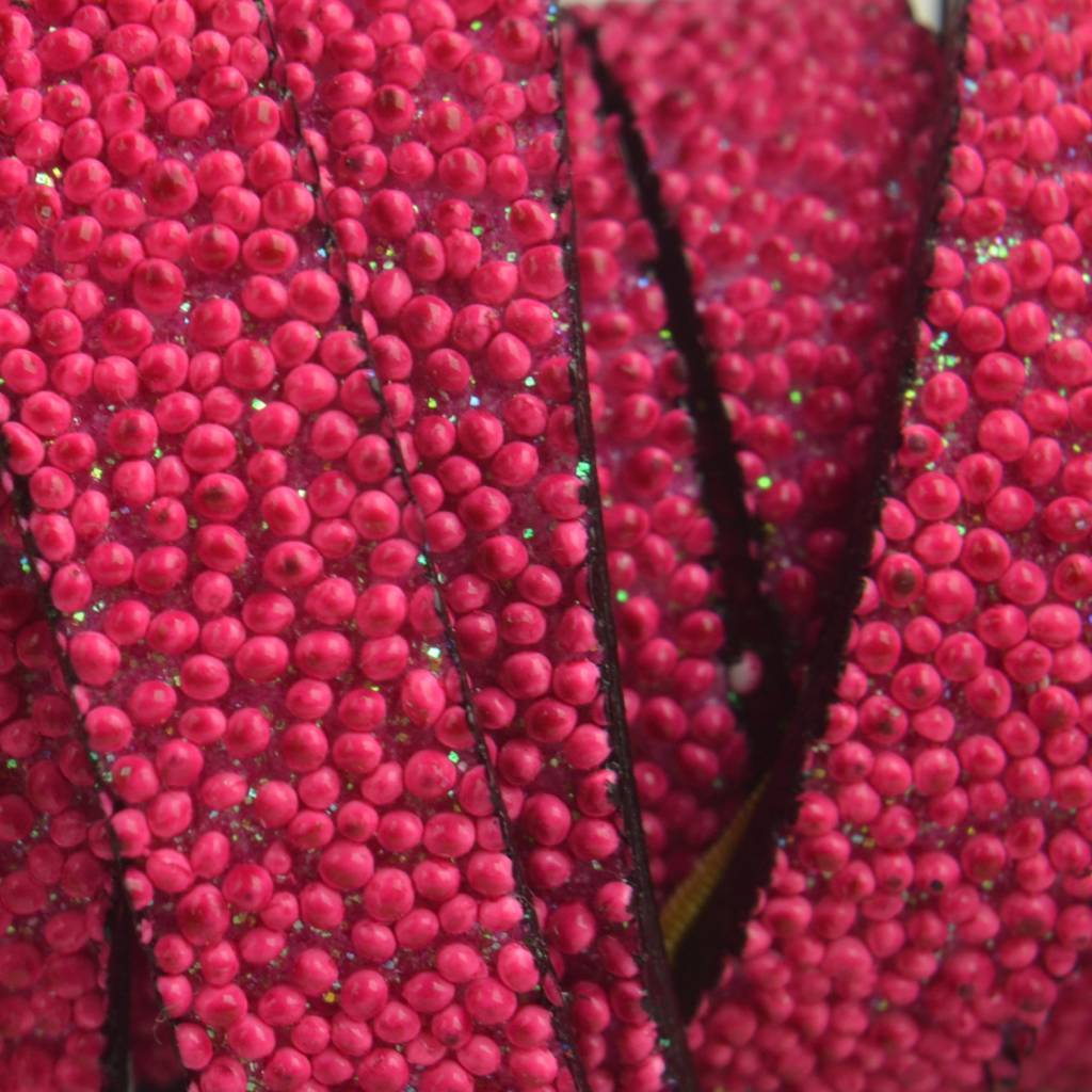 Plat synthetisch Kaviaar leer fuchsia 10x2mm - prijs per cm-Kraaltjes van Renate