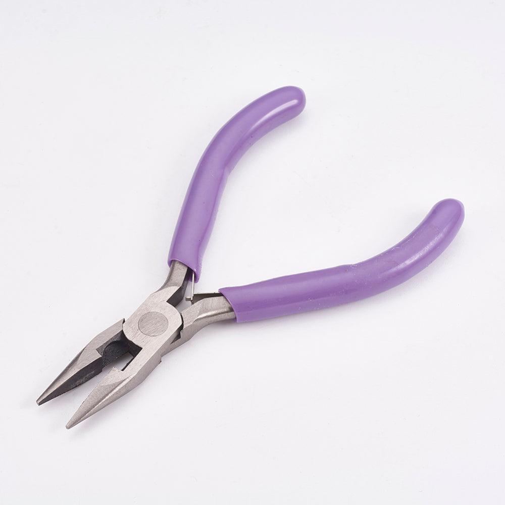Platbektang met knip paars ±12cm-Gereedschap-Kraaltjes van Renate