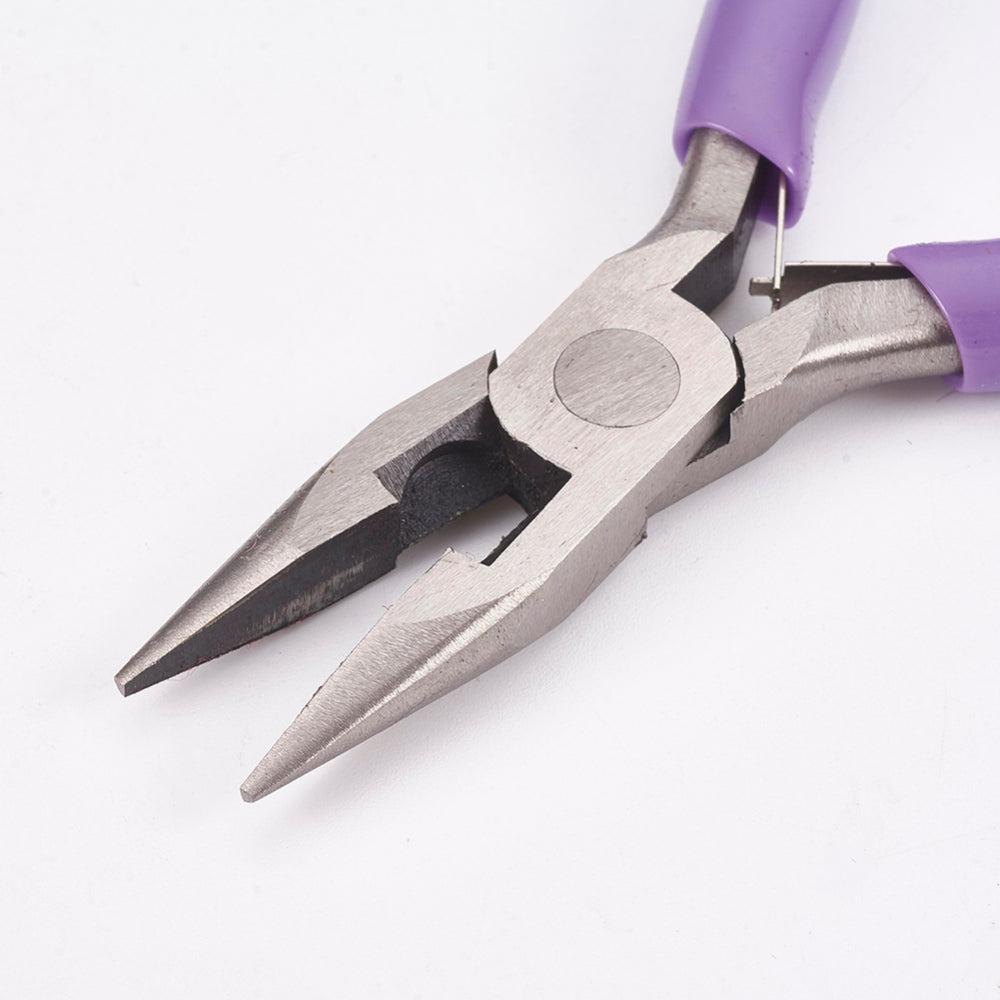 Platbektang met knip paars ±12cm-Gereedschap-Kraaltjes van Renate