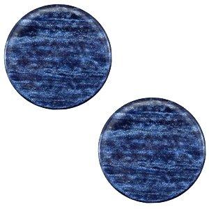 Platte cabochon polaris Sparkle dust Montana blue 12mm-Kraaltjes van Renate