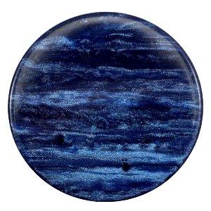 Platte cabochon polaris Sparkle dust Montana blue 35mm-Kraaltjes van Renate