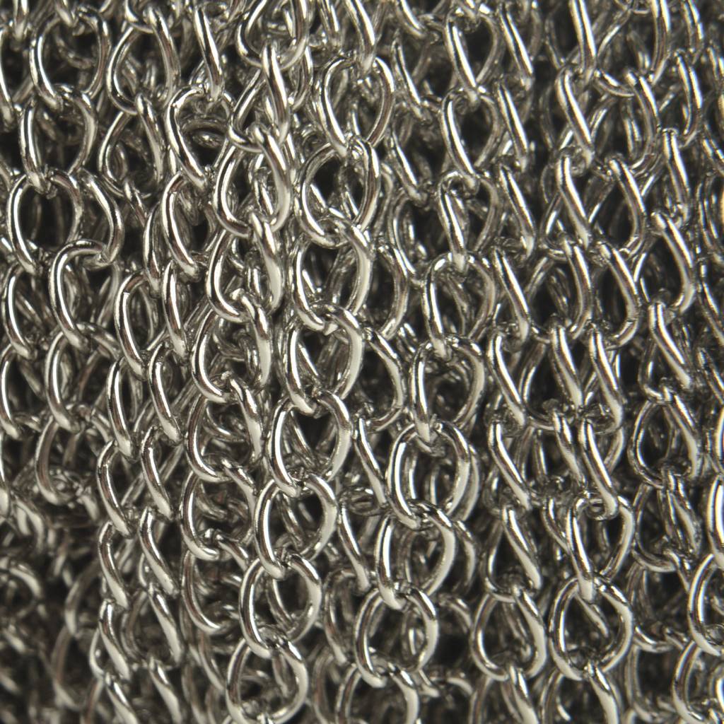 Platte twist schakelketting 6x3mm - per meter-Kraaltjes van Renate