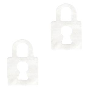 Plexx bedel lock White 15x10mm-Kraaltjes van Renate