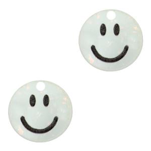 Plexx bedel smiley Shimmery white 12mm-Kraaltjes van Renate