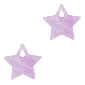Plexx bedel star Lilac purple 13mm-Kraaltjes van Renate