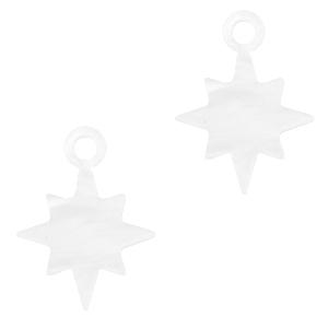 Plexx bedel star White 18x13mm-Kraaltjes van Renate