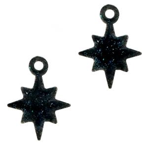 Plexx bedel star shimmery Black 18x13mm-Kraaltjes van Renate