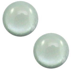 Polaris cabochon soft tone shiny Chinois green grey 7mm-Kraaltjes van Renate