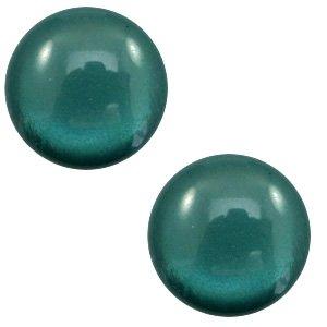 Polaris cabochon soft tone shiny Deep teal blue 7mm-Kraaltjes van Renate
