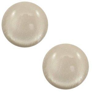 Polaris cabochon soft tone shiny Light silver grey 7mm-Kraaltjes van Renate