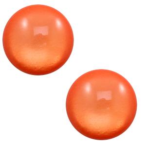 Polaris cabochon soft tone shiny Tigerlily coral pink 7mm-Kraaltjes van Renate
