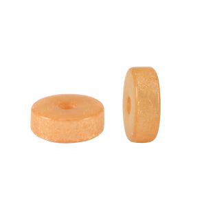 Polaris kralen disc Lucido Glowing apricot beige 6mm- per 5 stuks-Kralen-Kraaltjes van Renate