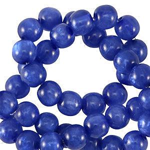 Polaris kralen rond Mosso Dark royal blue 6mm- per 5 stuks-Kralen-Kraaltjes van Renate