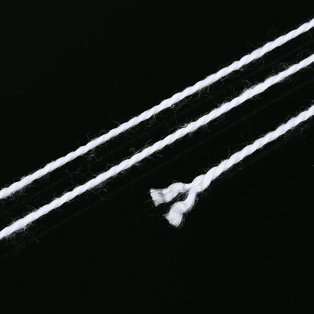 Polyester Koord Gevlochten Wit 0.5-1mm - per rol-Koord-Kraaltjes van Renate