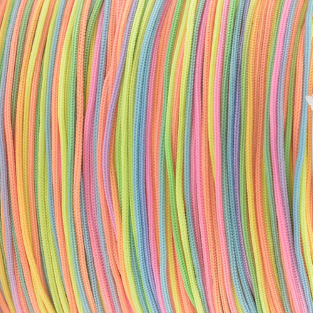 Polyester koord regenboog 0.5mm - per 5 meter-koord-Kraaltjes van Renate