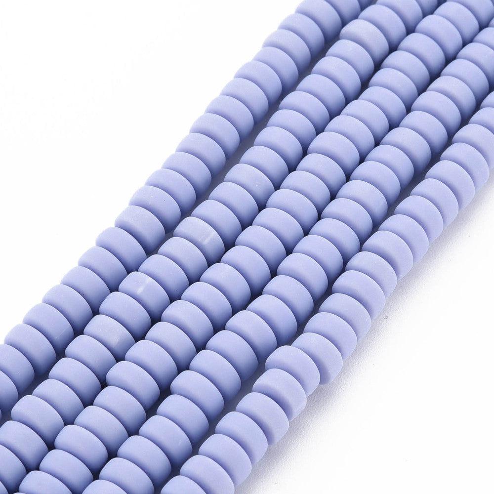 Polymeer candy kralen lila blauw 6~7x3mm - ±30 stuks-Kralen-Kraaltjes van Renate
