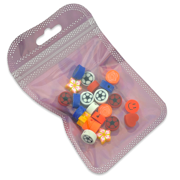 Polymeer kralen mix WK voetbal ±10mm - 25 stuks-Kralen-Kraaltjes van Renate
