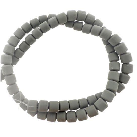 Polymeer disc kralen Dark grey 6,5x6mm - ±30 stuks-Kralen-Kraaltjes van Renate