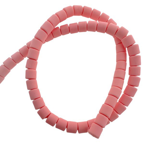 Polymeer disc kralen Light salmon 6,5x6mm - ±30 stuks-Kralen-Kraaltjes van Renate