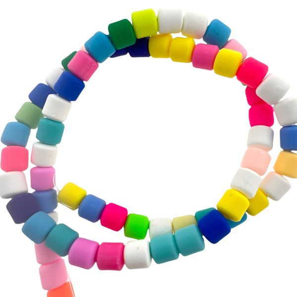 Polymeer disc kralen Multicolor 6,5x6mm - ±30 stuks-Kralen-Kraaltjes van Renate