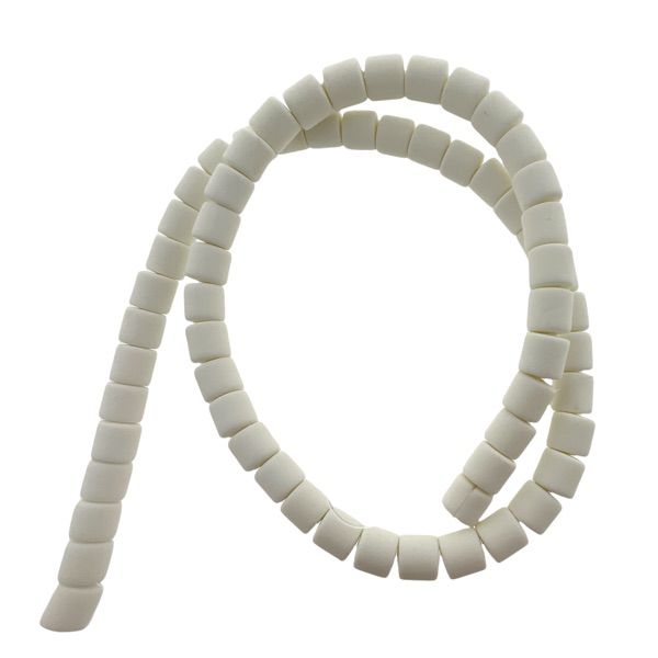 Polymeer disc kralen White 6,5x6mm - ±30 stuks-Kralen-Kraaltjes van Renate