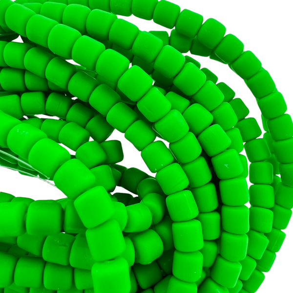 Polymeer tube kralen groen 6,5x6mm - ±30 stuks-Kralen-Kraaltjes van Renate