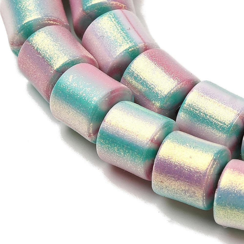 Polymer kralen candy glitter powder 6x7mm - 20 stuks-Kralen-Kraaltjes van Renate