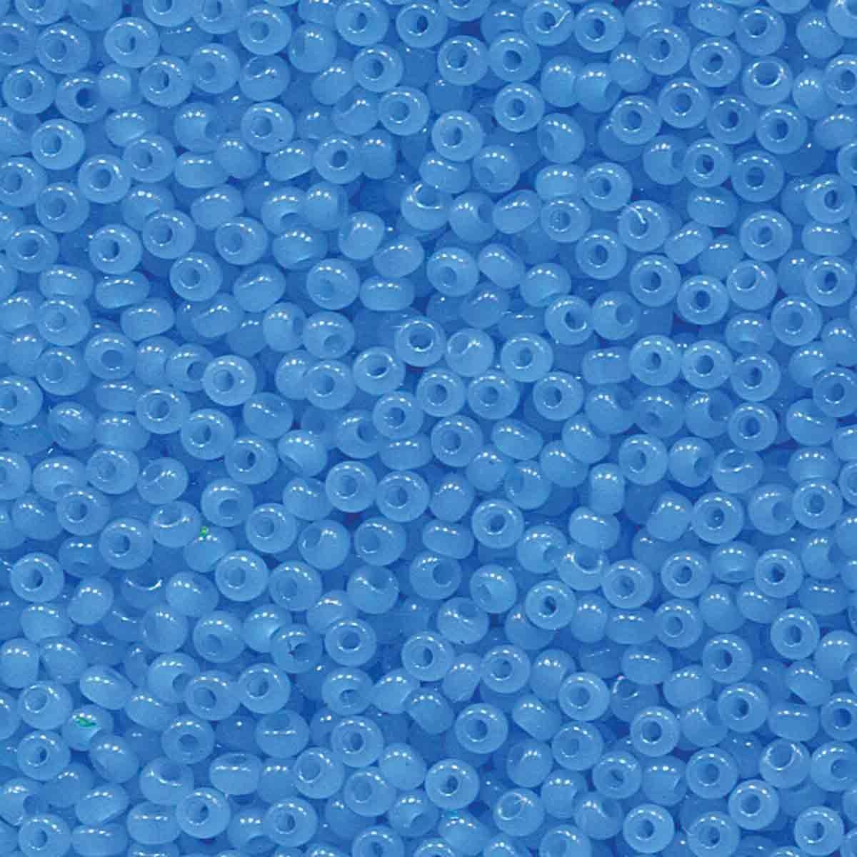 Preciosa Rocailles 02634 Aqua Opaal 8/0 (3.0mm) - 10 gram-Kralen-Kraaltjes van Renate