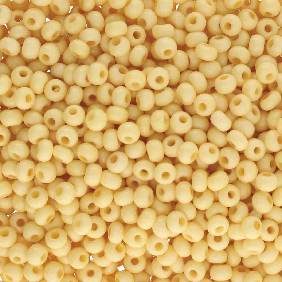 Preciosa Rocailles 06012 Beige Geverfd Krijtwit 8/0 - 10 gram-Kralen-Kraaltjes van Renate