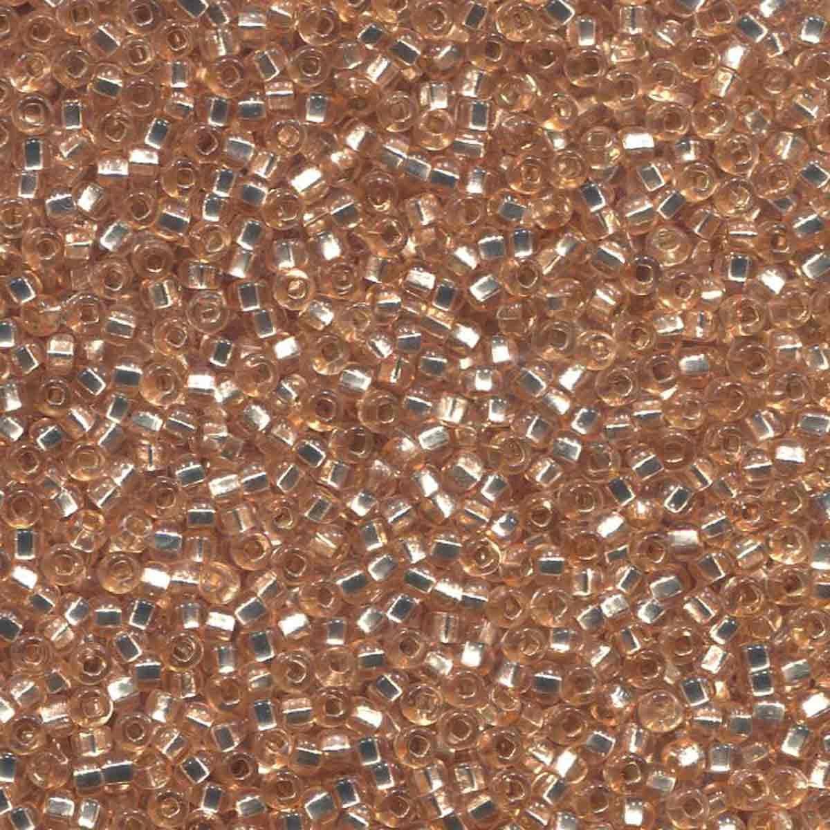 Preciosa Rocailles 08288 Champagne Silver Lined 8/0 (3.0mm) - 10 gram-Kralen-Kraaltjes van Renate