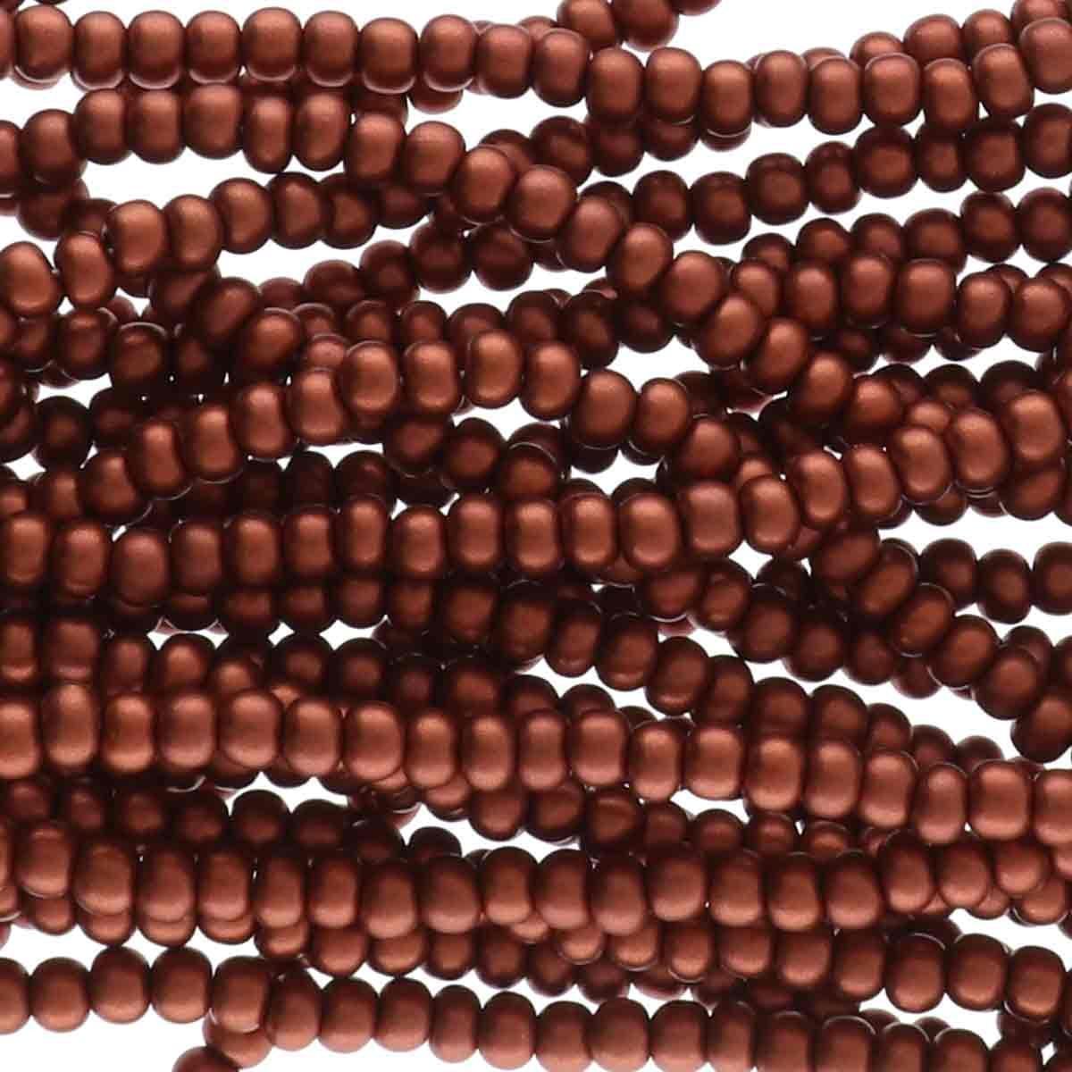 Preciosa rocailles Bronze Fire Red 8/0 (3mm) - 10 gram-Kralen-Kraaltjes van Renate