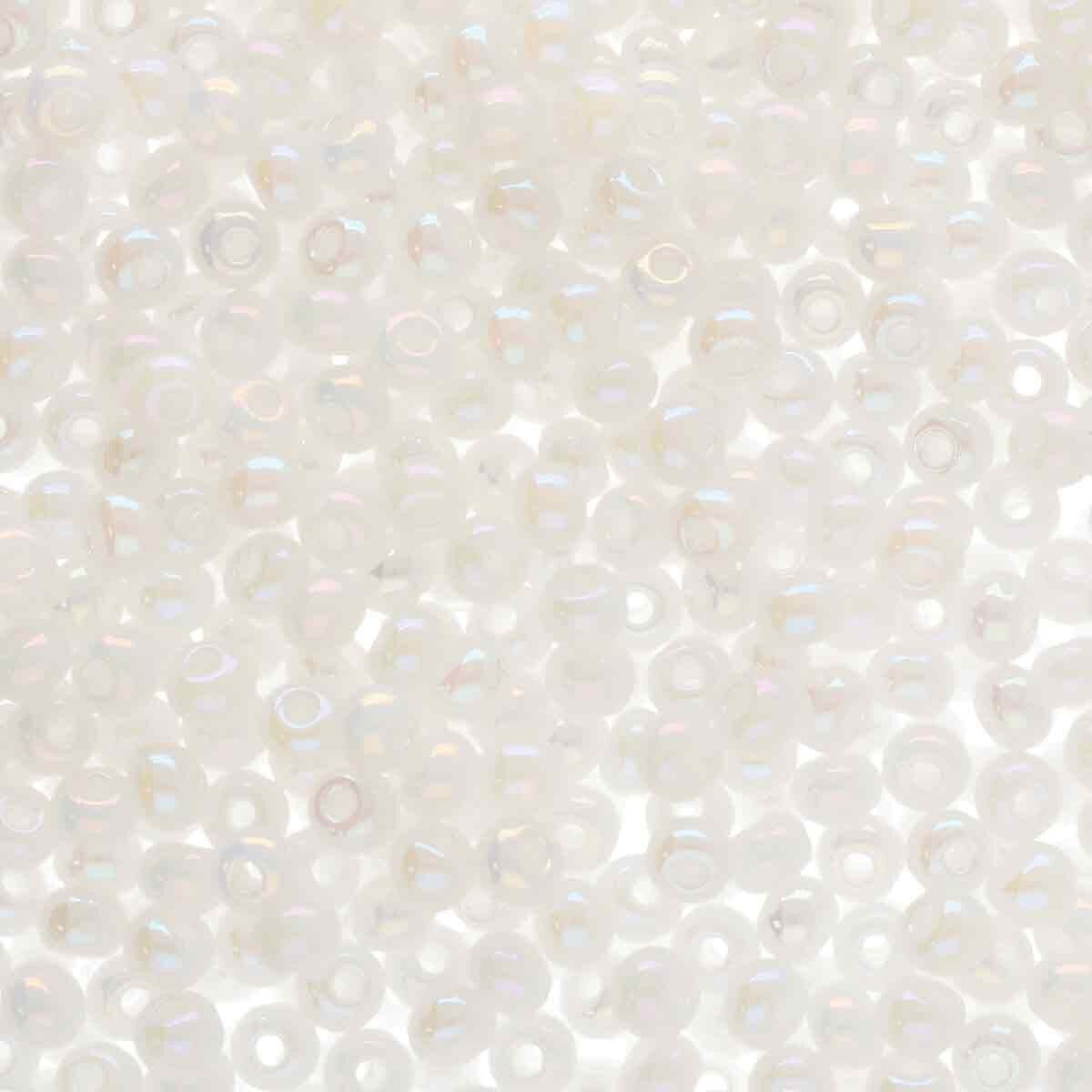 Miyuki rocailles SB11-57205 Opaque Alabaster Rainbow 11/0 (3mm) - 10 gram-Kralen-Kraaltjes van Renate