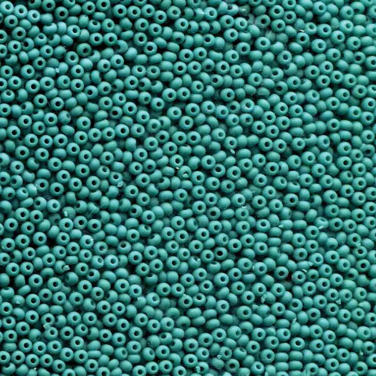 Preciosa rocailles SB8-63130M Green Turquoise Matte 8/0 (3mm) - 10 gram-Kralen-Kraaltjes van Renate