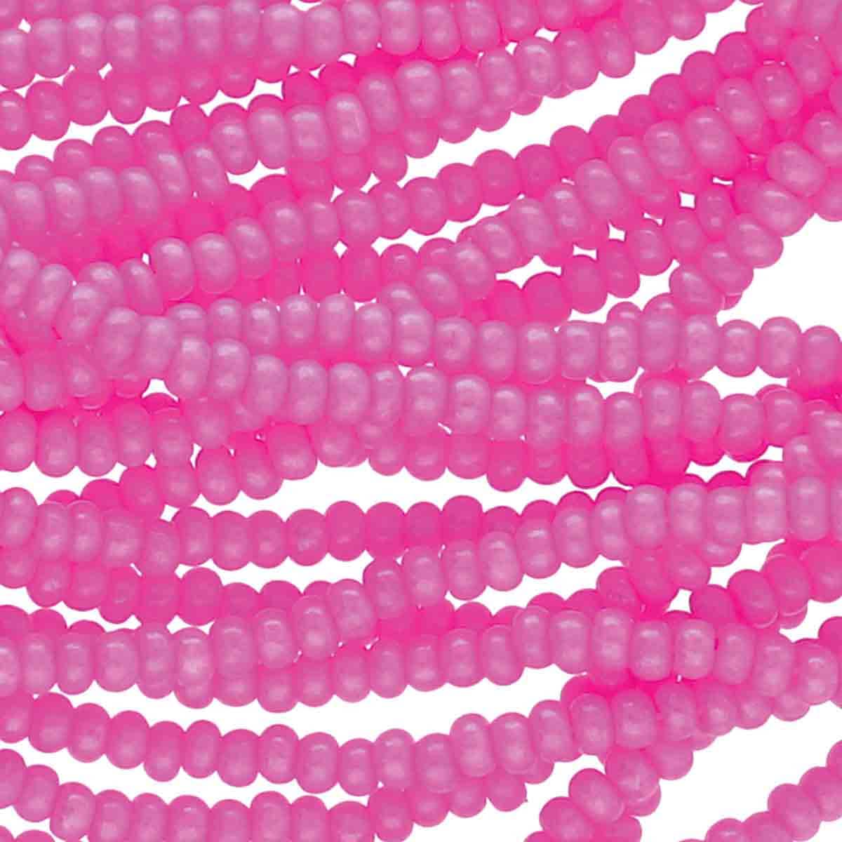 Preciosa rocailles glas 11/0 dyed pink (2mm) - 10 gram-Kralen-Kraaltjes van Renate