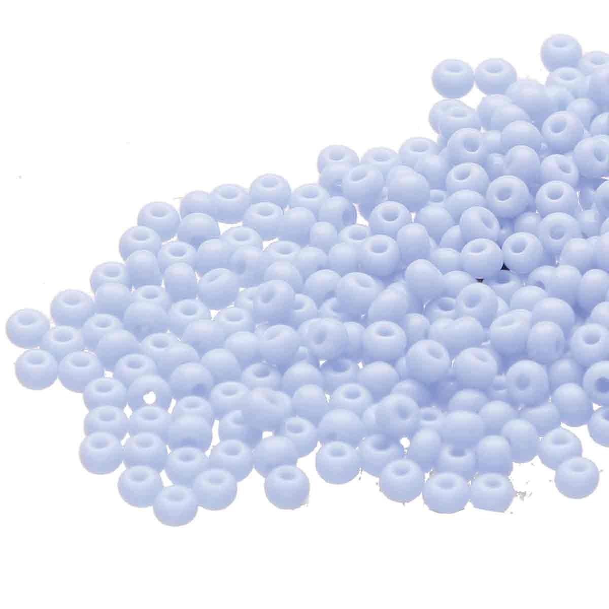 Preciosa rocailles glas 6/0 powder blue (4,3mm) - 10 gram-Kralen-Kraaltjes van Renate