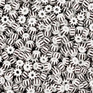 Preciosa rocailles glas White-black 8/0 (3mm) - 5 gram-Kraaltjes van Renate