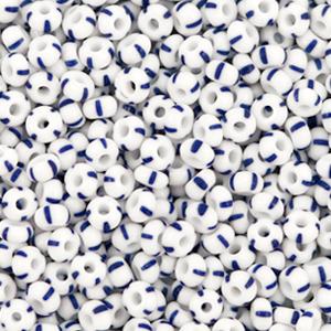 Preciosa rocailles glas White-blue 8/0 (3mm) - 5 gram-Kraaltjes van Renate