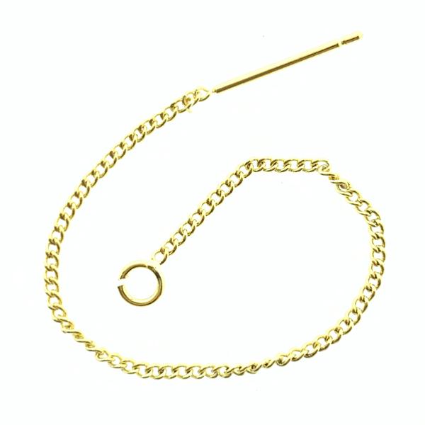 Pull trough oorstekers Gold plated 80x1mm - 1 paar-Kraaltjes van Renate