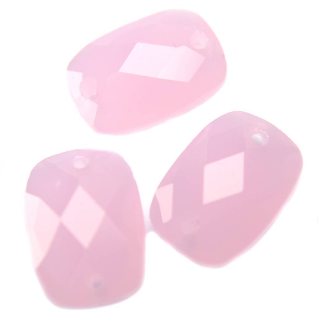 Quartz facet tussenzetsel roze opaal 14x10mm-Kraaltjes van Renate