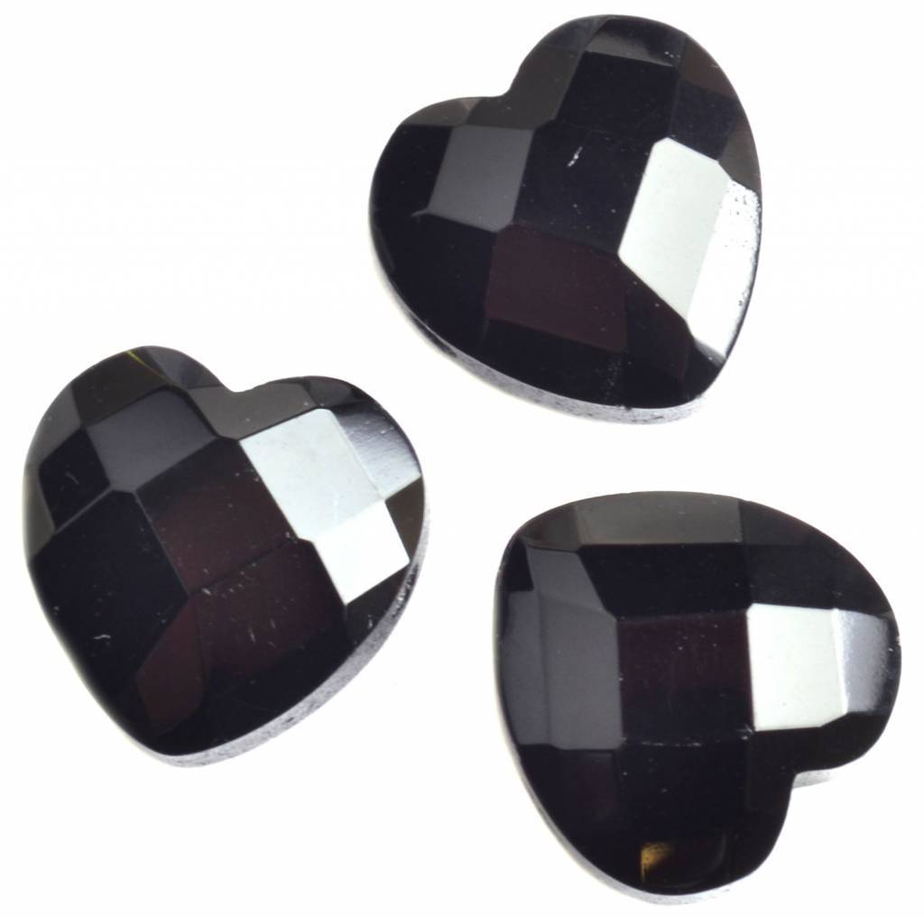 Quartz hart zwart 12mm - per stuk-Kraaltjes van Renate