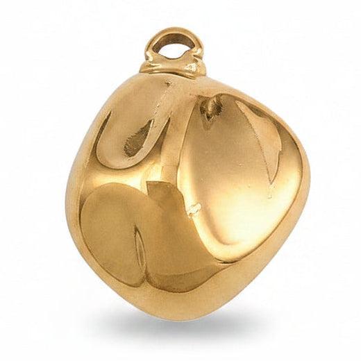 RVS Bedel Onregelmatige Steen Goud 12.5x10mm - per stuk-Bedels-Kraaltjes van Renate