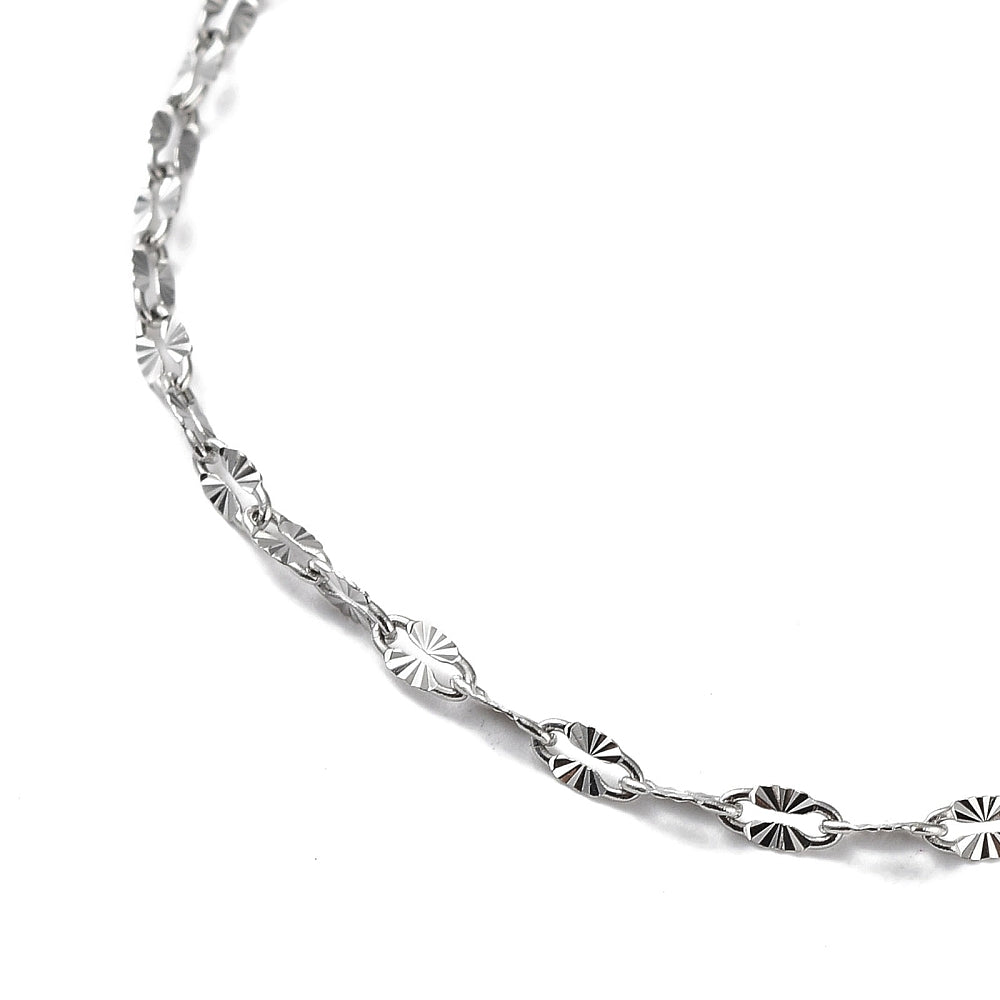 RVS Ketting Getextureerde Dapped Ketting Zilver 40cm - per stuk-Ketting-Kraaltjes van Renate
