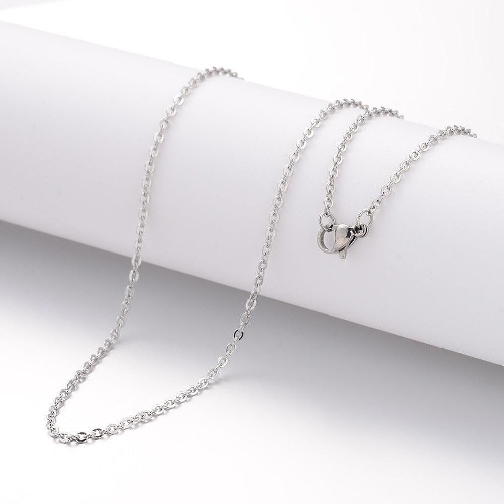 RVS Ketting Kabelketting Zilver 76cm - per stuk-Ketting-Kraaltjes van Renate