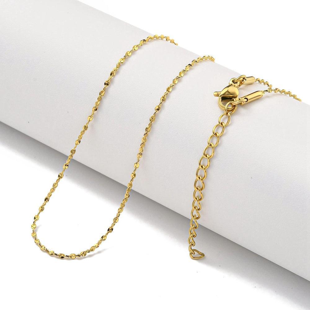 RVS Ketting Serpentine Chain Goud 44.7cm - per stuk-Ketting-Kraaltjes van Renate