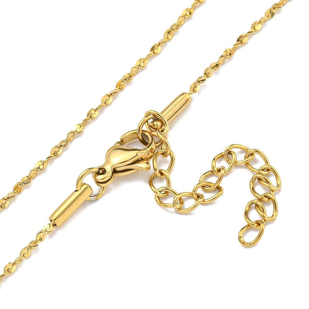 RVS Ketting Serpentine Chain Goud 44.7cm - per stuk-Ketting-Kraaltjes van Renate