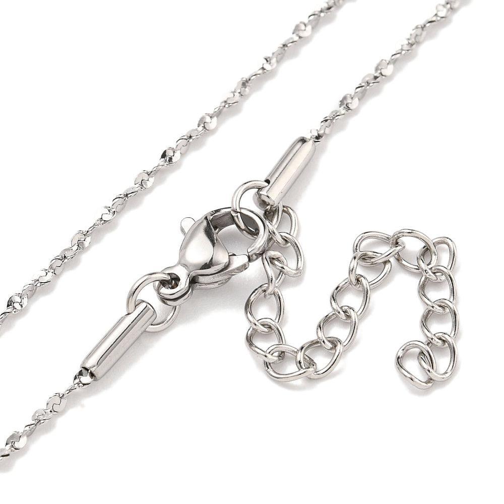 RVS Ketting Serpentine Chain Zilver 44.7cm - per stuk-Ketting-Kraaltjes van Renate