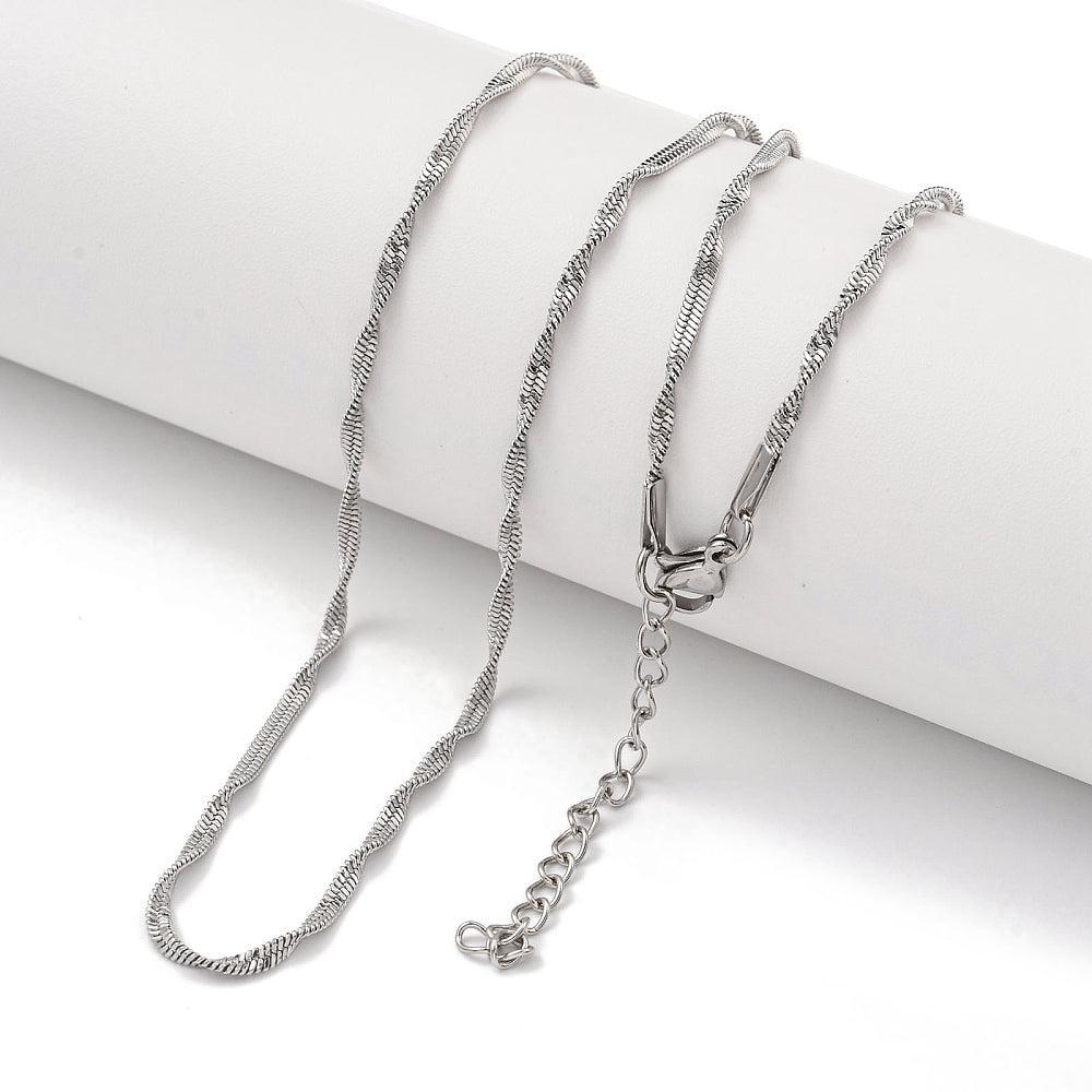 RVS Ketting Snake Chain Zilver 45.5cm - per stuk-Ketting-Kraaltjes van Renate
