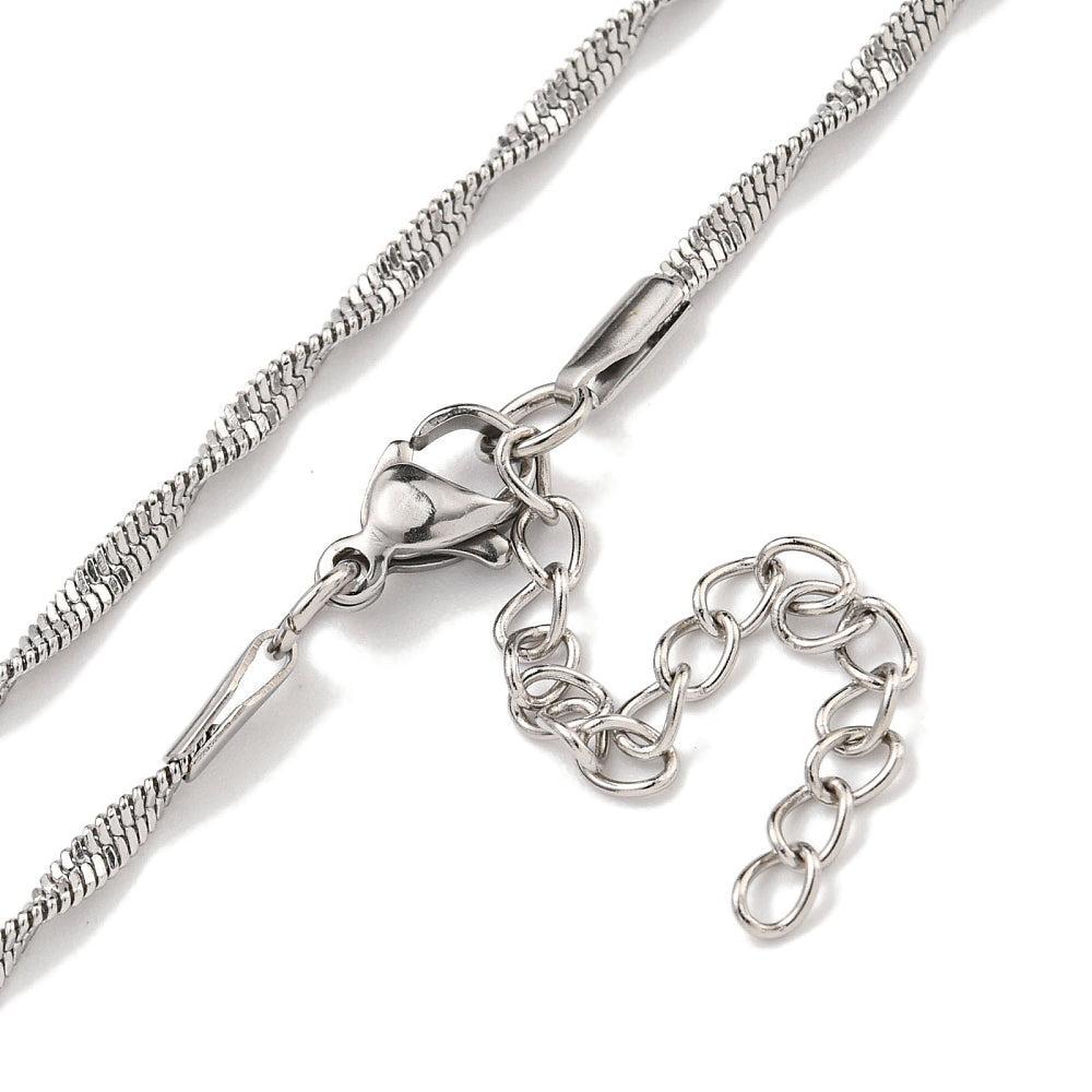 RVS Ketting Snake Chain Zilver 45.5cm - per stuk-Ketting-Kraaltjes van Renate